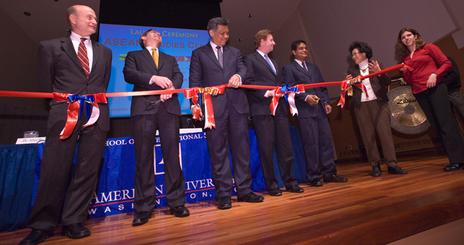 Officials at the ASEAN Studies Center Ribbon-cutting Ceremony.